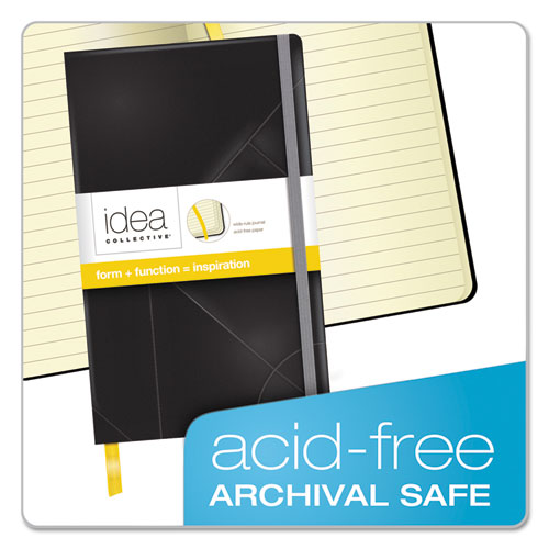 Image of TOPS 56872 Idea Collective Journal with Elastic Closure, 1-Subject, Wide/Legal Rule, Black Hardcover, (120) 8.25 x 5 Sheets