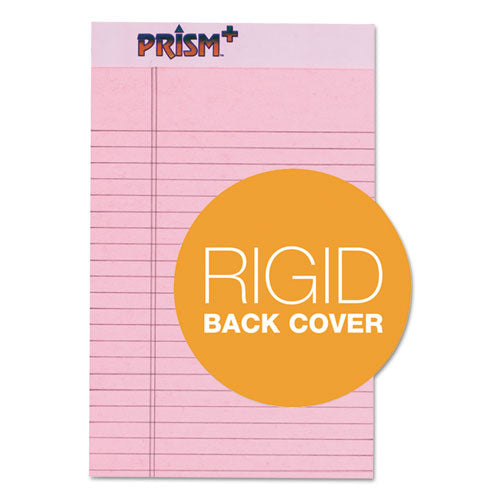Image of TOPS 63050 Prism + Colored Writing Pads, Narrow Rule, (50) Pastel Pink 5 x 8 Sheets, 12/Pack