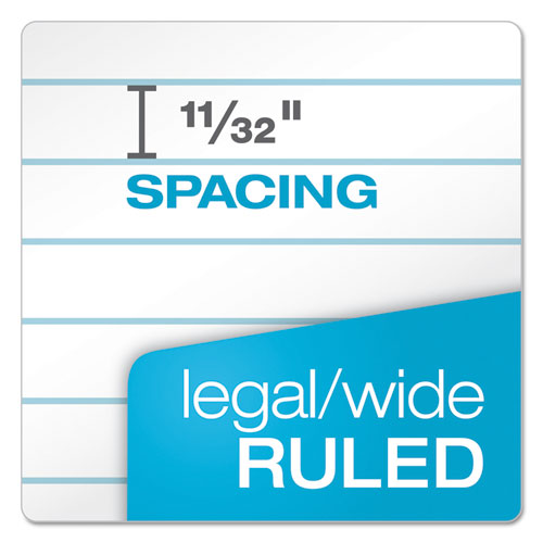 Image of TOPS 63960 Docket Gold Ruled Perforated Pads, Wide/Legal Rule, (50) White 8.5 x 11 Sheets, 12/Pack