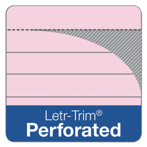 Image of TOPS 63050 Prism + Colored Writing Pads, Narrow Rule, (50) Pastel Pink 5 x 8 Sheets, 12/Pack
