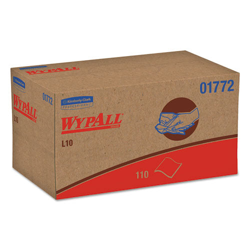 Image of WypAll® 01772 L10 SANI-PREP Dairy Towels, POP-UP Box, 1-Ply,  9 x 10.5, White, 110/Pack, 18 Packs/Carton