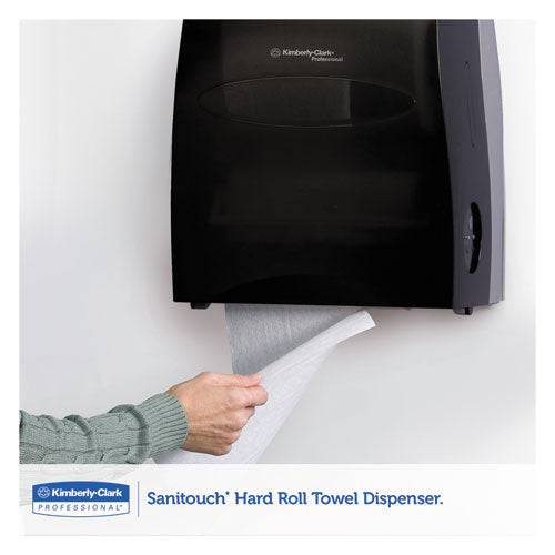 Image of Kimberly-Clark Professional 09996 Sanitouch Hard Roll Towel Dispenser, For 1.75" Core, 12.63 x 10.2 x 16.13, Smoke