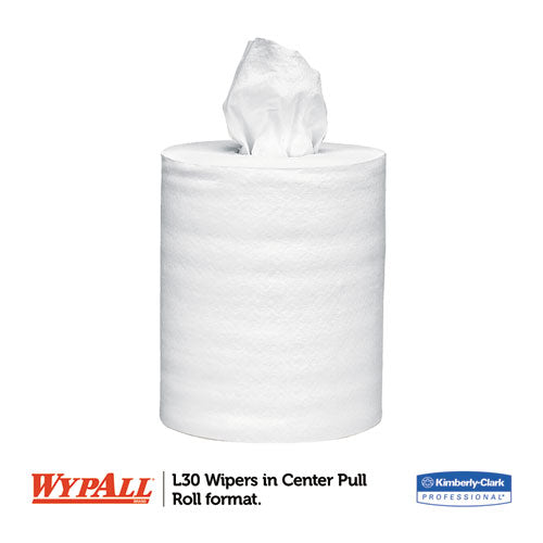 Image of WypAll® 05820 L30 Towels, Center-Pull Roll, 9.8 x 15.2, White, 300/Roll, 2 Rolls/Carton
