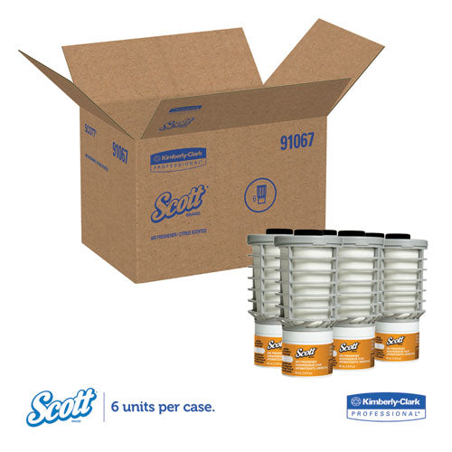 Image of Scott® 91067 Essential Continuous Air Freshener Refill, Citrus, 48 Ml Cartridge, 6/carton