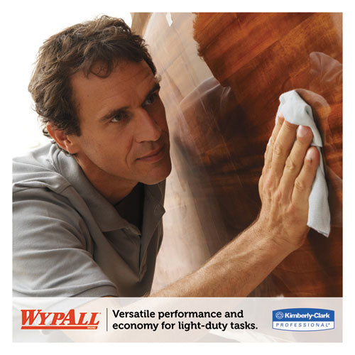 Image of WypAll® 34770 General Clean X60 Cloths, 1/4 Fold, 11 x 23, White, 100/Box, 9 Boxes/Carton