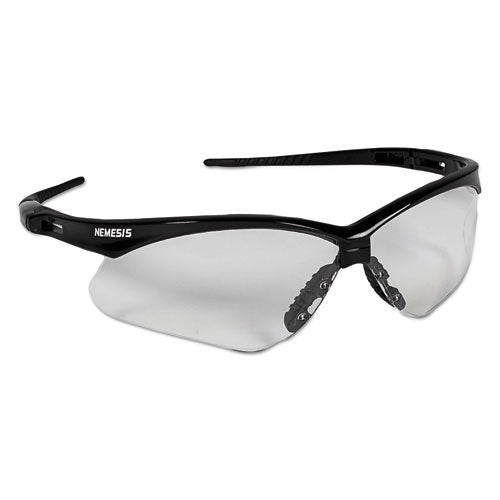 Image of KleenGuard 3000354 Nemesis Safety Glasses, Black Half Frame, Clear Dual Lens