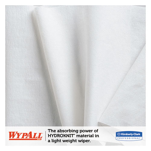 Image of WypAll® 34770 General Clean X60 Cloths, 1/4 Fold, 11 x 23, White, 100/Box, 9 Boxes/Carton