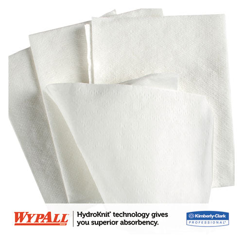 Image of WypAll® 35025 X50 Cloths, 1/4 Fold, 12.5 x 10, White, 26/Pack, 32 Packs/Carton