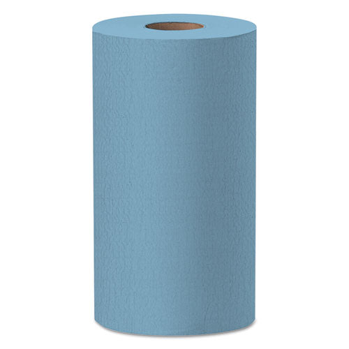 Image of WypAll® 35431 General Clean X60 Cloths, Small Roll, 13.5 x 19.6, Blue, 130/Roll, 6 Rolls/Carton