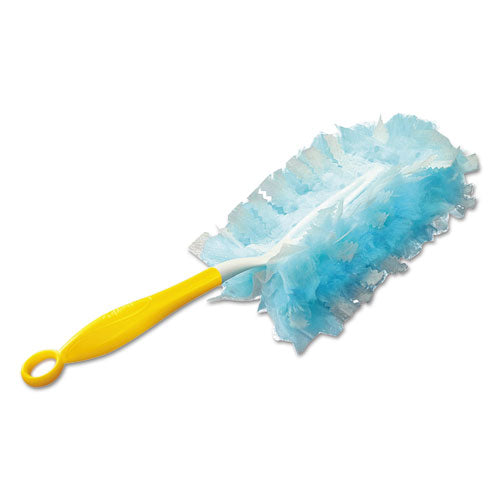 Image of Swiffer® 11804 Dusters Starter Kit, Dust Lock Fiber, 6" Handle with Five Refill Dusters, Blue/Yellow, 6/Carton