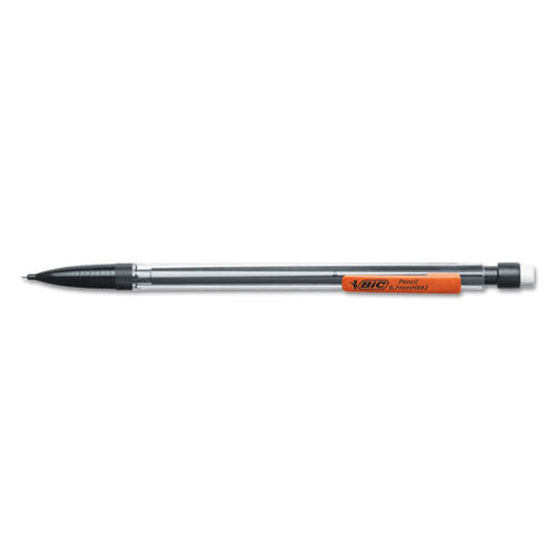 Image of BIC® MP11 Xtra Smooth Mechanical Pencils with Tube of Lead, 0.7 mm, HB (#2), Black Lead, Clear Barrel, Dozen
