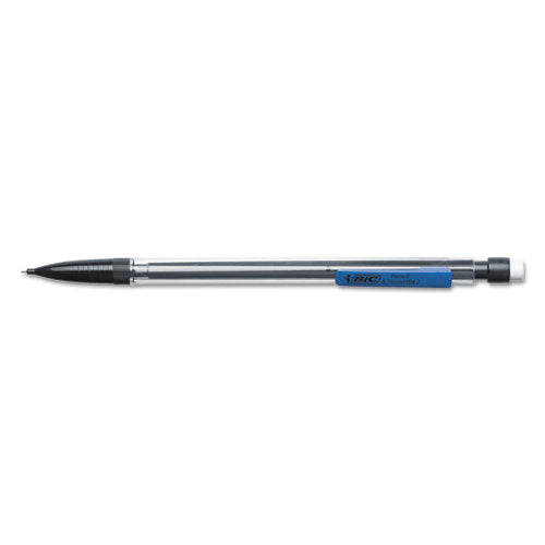 Image of BIC® MP11 Xtra Smooth Mechanical Pencils with Tube of Lead, 0.7 mm, HB (#2), Black Lead, Clear Barrel, Dozen