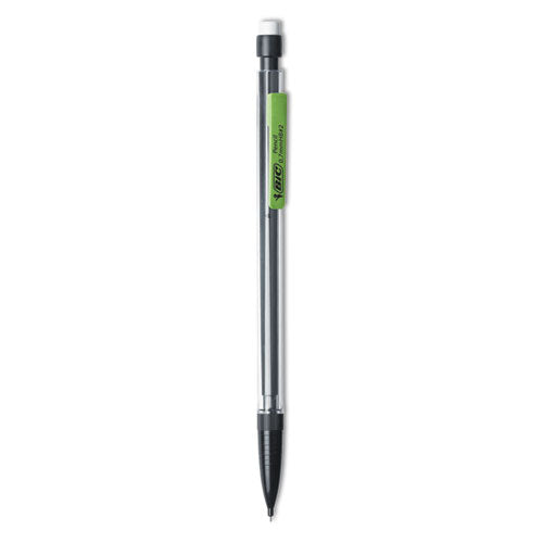 Image of BIC® MP11 Xtra Smooth Mechanical Pencils with Tube of Lead, 0.7 mm, HB (#2), Black Lead, Clear Barrel, Dozen
