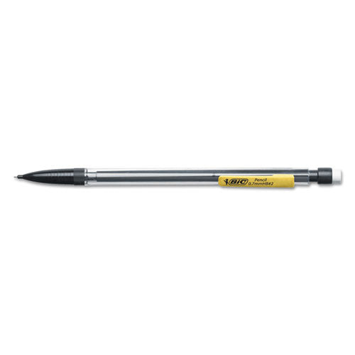 Image of BIC® MP11 Xtra Smooth Mechanical Pencils with Tube of Lead, 0.7 mm, HB (#2), Black Lead, Clear Barrel, Dozen