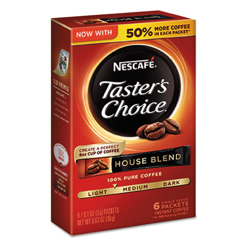 Image of Nescafe® 12303916 Taster's Choice House Blend Instant Coffee, 0.1oz Stick, 6/box, 12box/carton