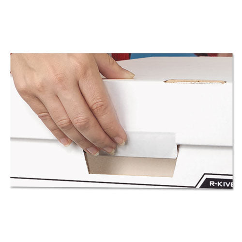 Image of Bankers Box® 0073301 Binderbox Storage Boxes, Letter Files, 13.13" X 20.13" X 12.38", White/blue, 12/carton