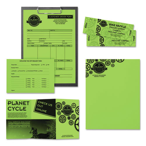 Image of Astrobrights® 21801 Color Paper, 24 lb Bond Weight, 8.5 x 11, Martian Green, 500/Ream