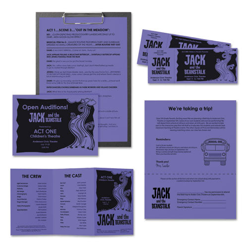 Image of Astrobrights® 22081 Color Paper, 24 lb Bond Weight, 8.5 x 11, Venus Violet, 500/Ream