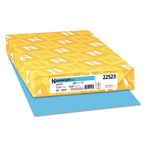 Image of Astrobrights® 22523 Color Paper, 24 lb Bond Weight, 11 x 17, Lunar Blue, 500/Ream