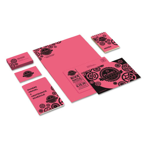 Image of Astrobrights® 22129 Color Cardstock, 65 lb Cover Weight, 8.5 x 11, Plasma Pink, 250/Pack