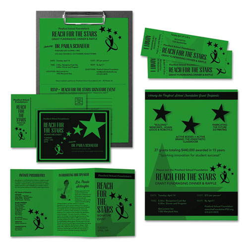 Image of Astrobrights® 22741 Color Cardstock, 65 lb Cover Weight, 8.5 x 11, Gamma Green, 250/Pack