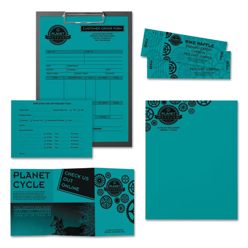 Image of Astrobrights® 21849 Color Paper, 24 lb Bond Weight, 8.5 x 11, Terrestrial Teal, 500 Sheets/Ream