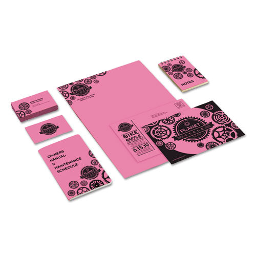 Image of Astrobrights® 21041 Color Cardstock, 65 lb Cover Weight, 8.5 x 11, Pulsar Pink, 250/Pack