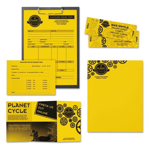 Image of Astrobrights® 22531 Color Paper, 24 lb Bond Weight, 8.5 x 11, Solar Yellow, 500/Ream