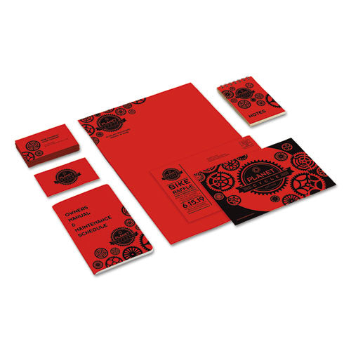 Image of Astrobrights® 22751 Color Cardstock, 65 lb Cover Weight, 8.5 x 11, Re-Entry Red, 250/Pack