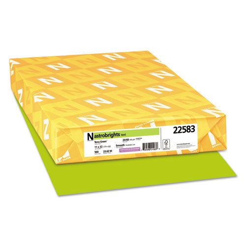 Image of AstrobrightsÂ® Color Paper, 24 lb Bond Weight, 11 x 17, Terra Green, 500/Ream