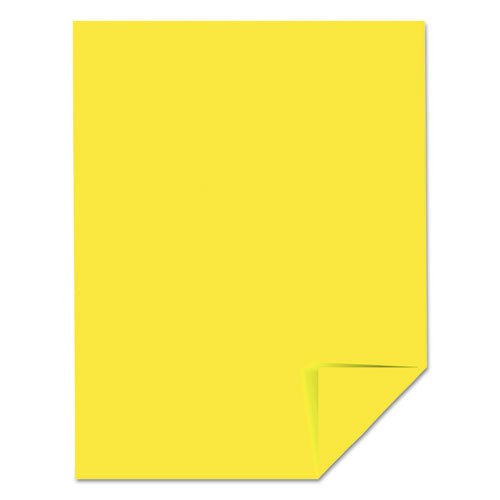 Image of Astrobrights® 21021 Color Cardstock, 65 lb Cover Weight, 8.5 x 11, Lift-Off Lemon, 250/Pack