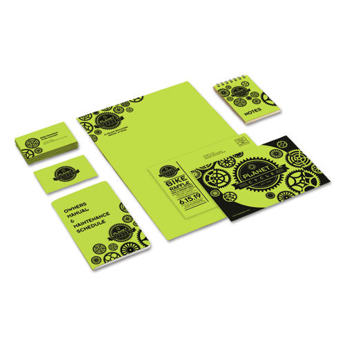 Image of Astrobrights® 21869 Color Cardstock, 65 lb Cover Weight, 8.5 x 11, Vulcan Green, 250/Pack