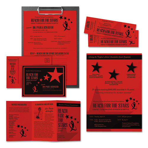 Image of Astrobrights® 22751 Color Cardstock, 65 lb Cover Weight, 8.5 x 11, Re-Entry Red, 250/Pack