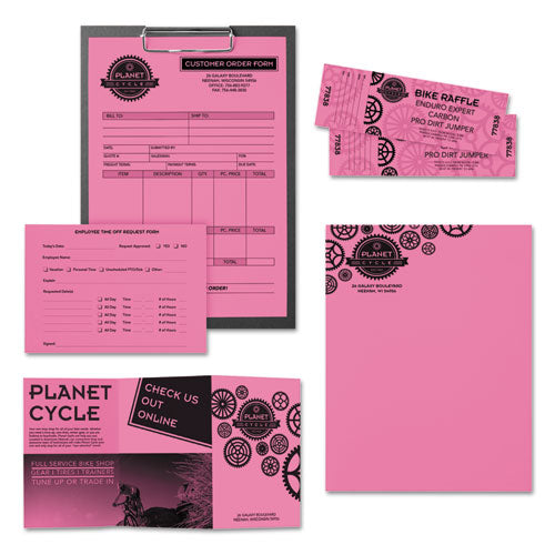 Image of Astrobrights® 21031 Color Paper, 24 lb Bond Weight, 8.5 x 11, Pulsar Pink, 500/Ream