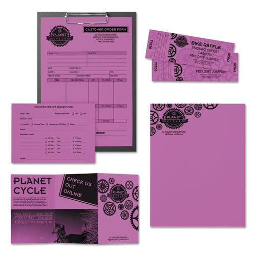 Image of Astrobrights® 21946 Color Paper, 24 lb Bond Weight, 8.5 x 11, Outrageous Orchid, 500/Ream