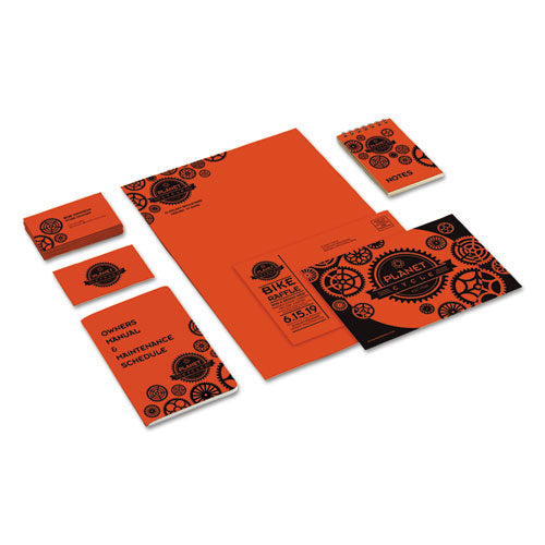 Image of Astrobrights® 22761 Color Cardstock, 65 lb Cover Weight, 8.5 x 11, Orbit Orange, 250/Pack