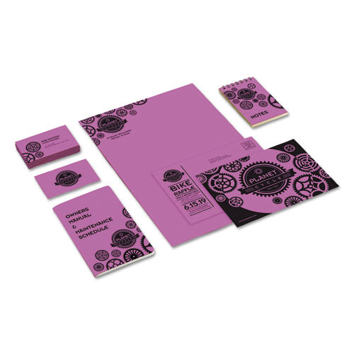 Image of Astrobrights® 21951 Color Cardstock, 65 lb Cover Weight, 8.5 x 11, Outrageous Orchid, 250/Pack