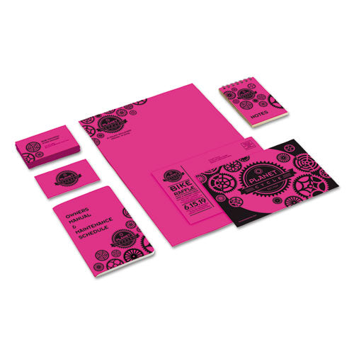 Image of Astrobrights® 22881 Color Cardstock, 65 lb Cover Weight, 8.5 x 11, Fireball Fuchsia, 250/Pack