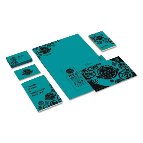 Image of Astrobrights® 21855 Color Cardstock, 65 lb Cover Weight, 8.5 x 11, Terrestrial Teal, 250/Pack