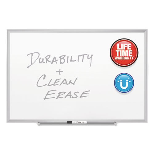Image of Quartet® 2548 Classic Series Porcelain Magnetic Dry Erase Board, 96" x 48", White Surface, Satin Aluminum Frame