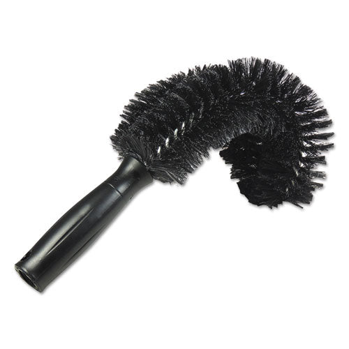 Image of Unger® PIPE0 StarDuster Pipe Brush, Green Polypropylene Bristles, 7.5" Brush, 6" Black Plastic Handle