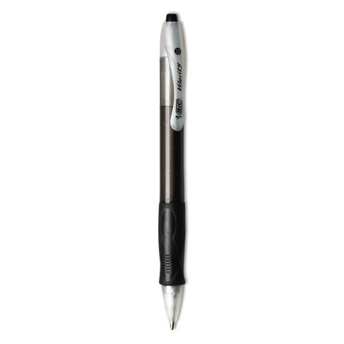 Image of BIC® VLG361-BLK Velocity Easy Glide Ballpoint Pen Value Pack, Retractable, Medium 1 Mm, Black Ink, Black Barrel, 36/pack
