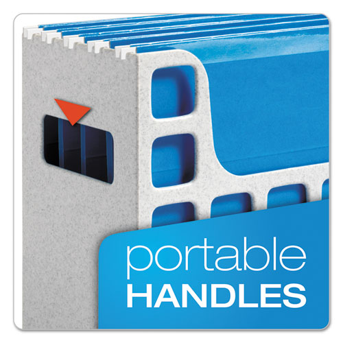 Image of Pendaflex® 23054 Desktop File With Hanging Folders, Letter Size, 6" Long, Granite