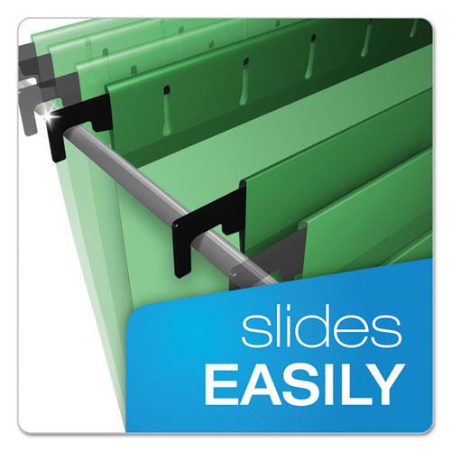 Image of Pendaflex® 6152 1/5 BGR SureHook Hanging Folders, Letter Size, 1/5-Cut Tabs, Bright Green, 20/Box