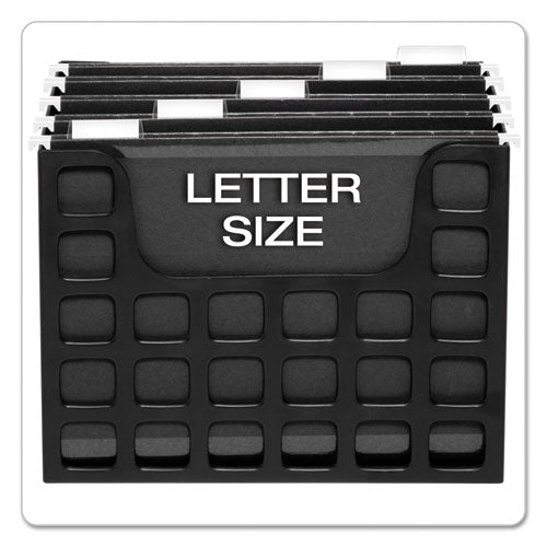 Image of Pendaflex® 23013 Desktop File With Hanging Folders, Letter Size, 6" Long, Black