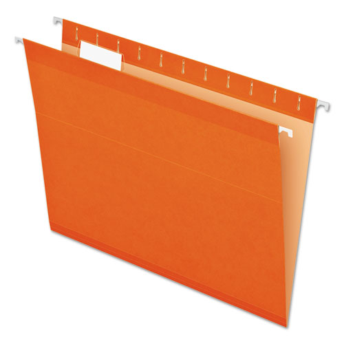 Image of Pendaflex® 04152 1/5 ORA Colored Reinforced Hanging Folders, Letter Size, 1/5-Cut Tabs, Orange, 25/Box