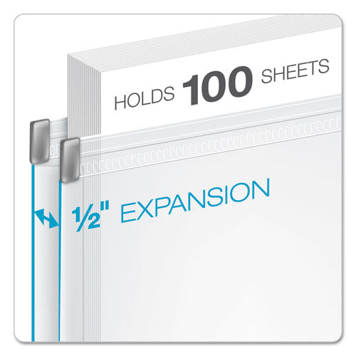 Image of Cardinal® 14201 Expanding Zipper Binder Pockets, 8.5 x 11, Clear, 3/Pack