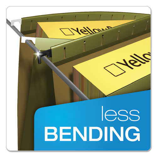 Image of Pendaflex® 6152X2 Extra-Capacity SureHook Hanging Folders, 2" Capacity, Letter Size, 1/5-Cut Tabs, Standard Green, 20/Box