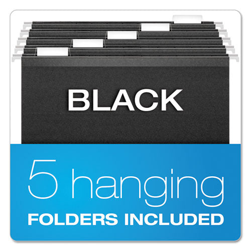 Image of Pendaflex® 23013 Desktop File With Hanging Folders, Letter Size, 6" Long, Black