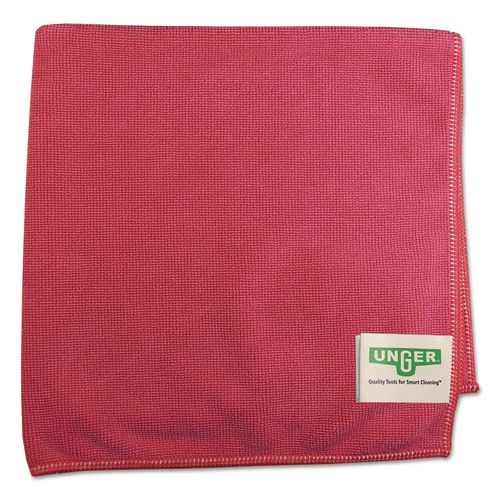 Image of Unger® MF40R SmartColor MicroWipes 4000, Heavy-Duty, 16 x 15, Red, 10/Pack